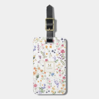 Elegantes Wildblume Garden Monogram