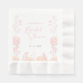 Elegantes Wildblume Wasserfarbenes Brautparty Serviette