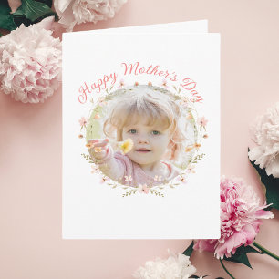 Elegantes Wildblumen Blumengedicht Foto Karte