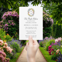 Elegantes Wildblumen-Blumenmonogramm-Wappen Hochze