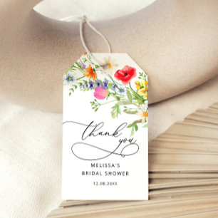 Elegantes Wildblumen Brautparty Vielen Dank Geschenkanhänger