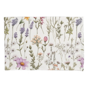 Elegantes Wildblumen-Muster Kissenbezug