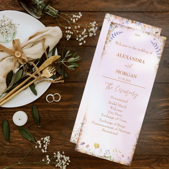 Elegantes Wildblumen-Pink-Flachprogramm Programm (Von Creator hochgeladen)