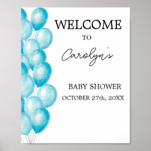 Elegantes Willkommensposter für Baby Shower Poster