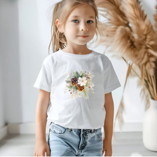 Elegantes Winter Evergreen Baby Shower Party T-shirt