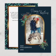 Elegantes Winter Foliage Custom Arch Foto Weihnach