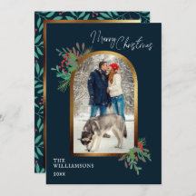 Elegantes Winter Foliage Custom Arch Foto Weihnach