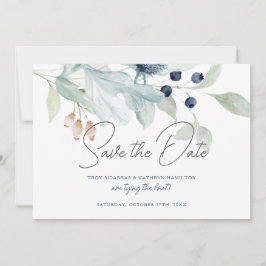 Elegantes Winter Wedding Theme Save the Date Einladung