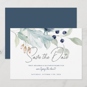 Elegantes Winter Wedding Theme Save the Date Einladung