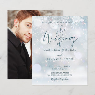 Elegantes Winter-Wunderland-Foto-Hochzeit im Budge