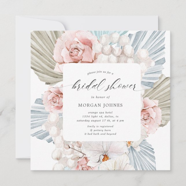 elegantes winterblaues böhmisches Brautparty (Vorderseite)