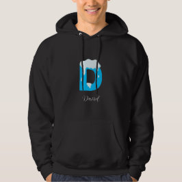 Elegantes Winterdesign des Buchstabens D Hoodie