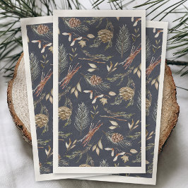 Elegantes Wintergasthandtuch mit Pinecones Serviette