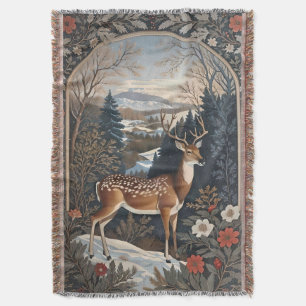 Elegantes Winterhirsch-Naturdesign Decke