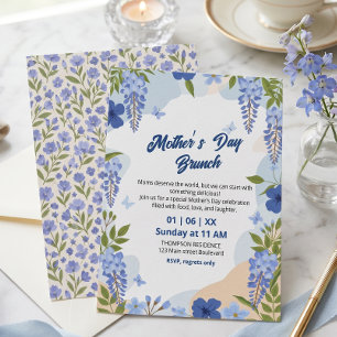 Elegantes Wisteria-Blumen-Muttertags-Brunch Einladung
