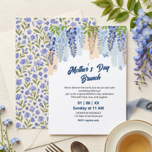 Elegantes Wisteria-Blumen-Muttertags-Brunch Einladung