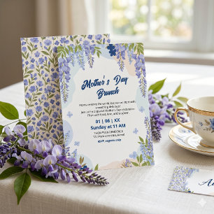 Elegantes Wisteria-Blumen-Muttertags-Brunch Einladung