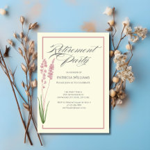 Elegantes Womans Pastel Wildblume Ruhestand Party