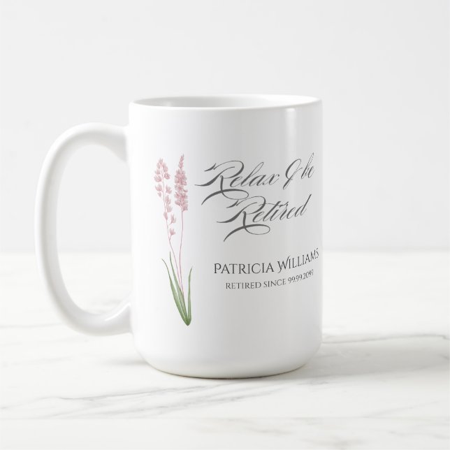 Elegantes Womans Pastel Wildblume Ruhestand Party Kaffeetasse (Links)