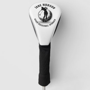 Elegantes Women Golfer Monogram Design Golf Headcover