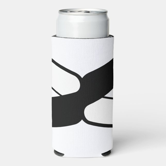 Elegantes X-Monogramm Selters Dosenkühler (Seltzer Rückseite)