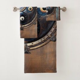 Elegantes Yin-Yang-Zeichen Badhandtuch Set