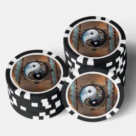 Elegantes Yin-Yang-Zeichen Pokerchips