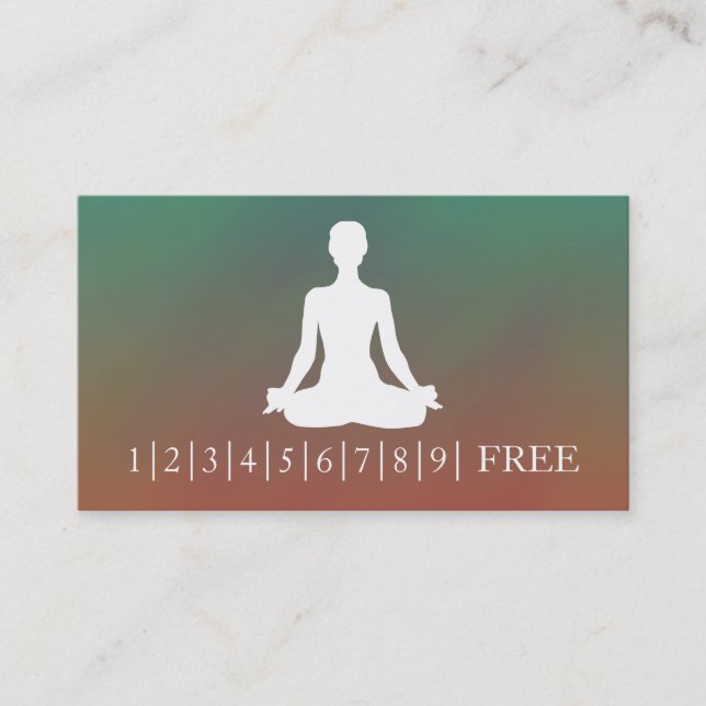 Elegantes YOGA-Instructor-Logo für Wasserfarben Treuekarte (Vorderseite)