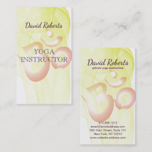 Elegantes Yoga-Lehrer-OM-Symbol Visitenkarte
