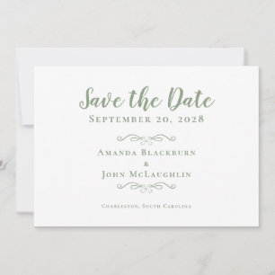 Elegantes zartes Skript Romantische Kalligrafie Gr Save The Date