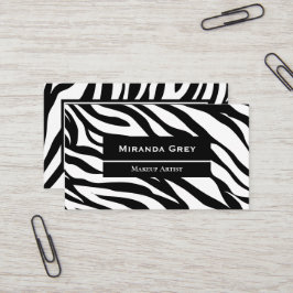 Elegantes Zebra-Muster Visitenkarte