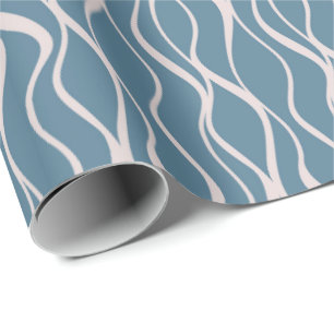 Elegantes, zeitgenössisches Wavy Lines Wrapping Pa Geschenkpapier