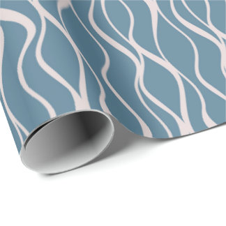 Elegantes, zeitgenössisches Wavy Lines Wrapping Pa Geschenkpapier