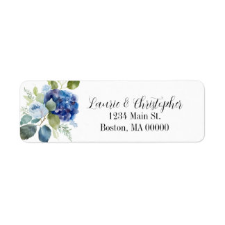 Elegantes zeitloses florales Adressetikett