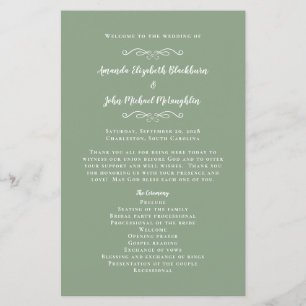 Elegantes Zeremoniell-Programm für Hochzeitssagen