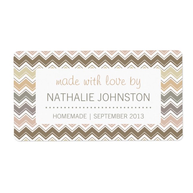 Elegantes Zickzack, hausgemachtes Bräunungsgeschen (Vorne)