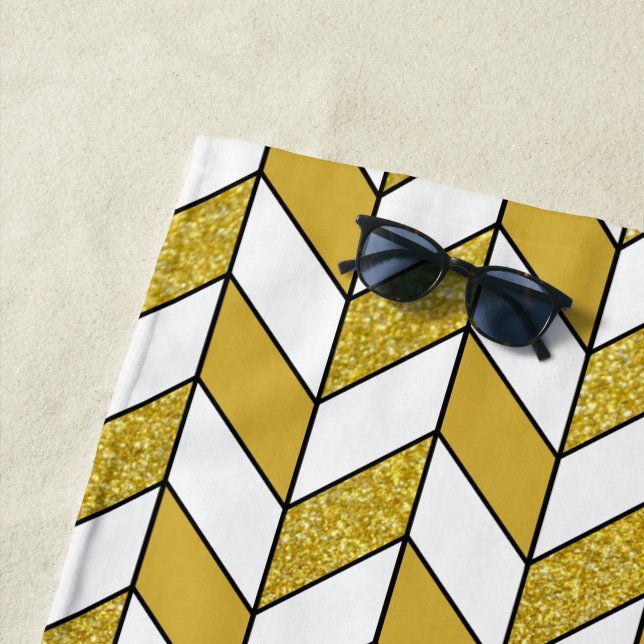 Elegantes, Zickzack Muster Strandtuch (Beispiel)