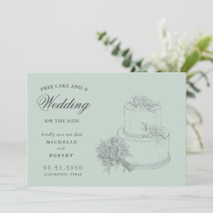 Elegantes Ziel Blumengebirge Save the Date Foto Einladung