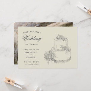 Elegantes Ziel Blumengebirge Save the Date Foto Einladung