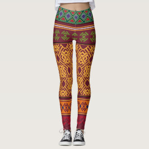 Elegantes Zierafrika: Indisches Ethnisches Muster Leggings