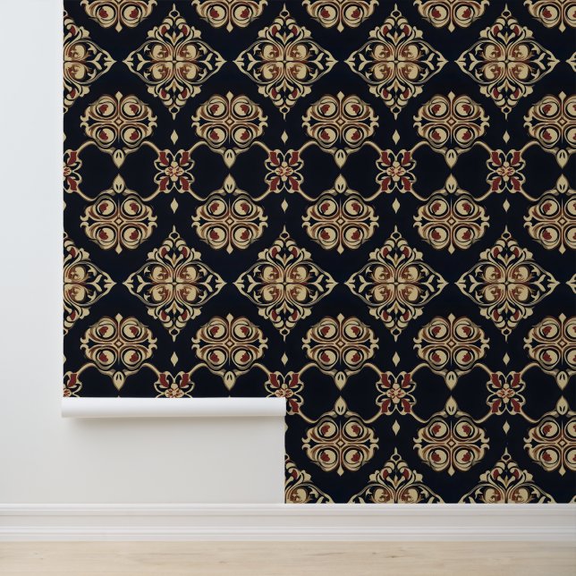 Elegantes Ziermuster Tapete (Anwendung)