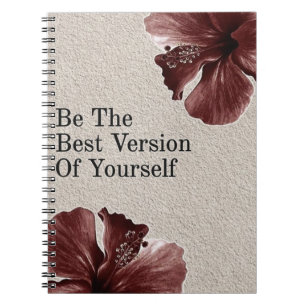 Elegantes Zitat-Notebook/Tagebuch mit Blumendesign Notizblock