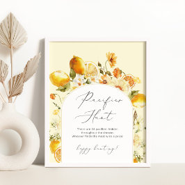 Elegantes Zitronenjagdspiel Schnuller Poster