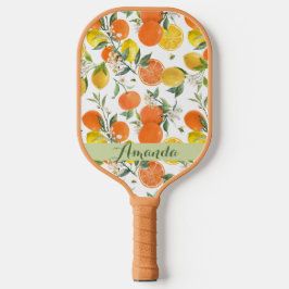 Elegantes Zitrusmuster Pickleball Schläger