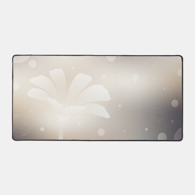 ElegantFlower Bloom Desk Mat Schreibtischunterlage (Vorderseite)