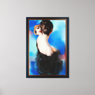 Eleganto Black by Rolf Armstrong Leinwanddruck