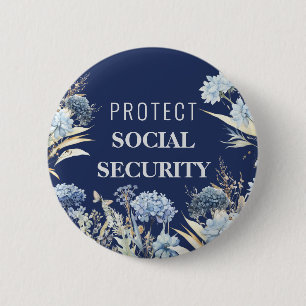 Eleganto Protect Social Security Anti Trump Button