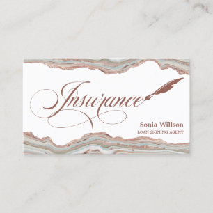 Elegantsage Green Beruflich Insurance Agent Visitenkarte
