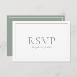 Elegantsage Green Calligraphy Script Wedding RSVP