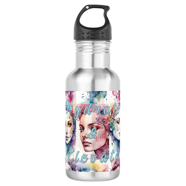 Eleganz 2 Wasserflasche Typ 1 Edelstahlflasche (Vorderseite)